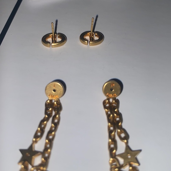 Christian Dior CD Navy Earring with White Resin Pearl - Picture 8 of 9